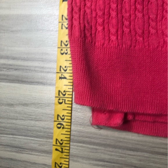Talbots Cardigan 100% Pima Cotton Sweater Pink Cable Knit Button Front Womens XL - Picture 15 of 15